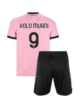 Juventus Randal Kolo Muani #9 Replika Borta Kläder Barn 2026-27 Kortärmad (+ byxor)